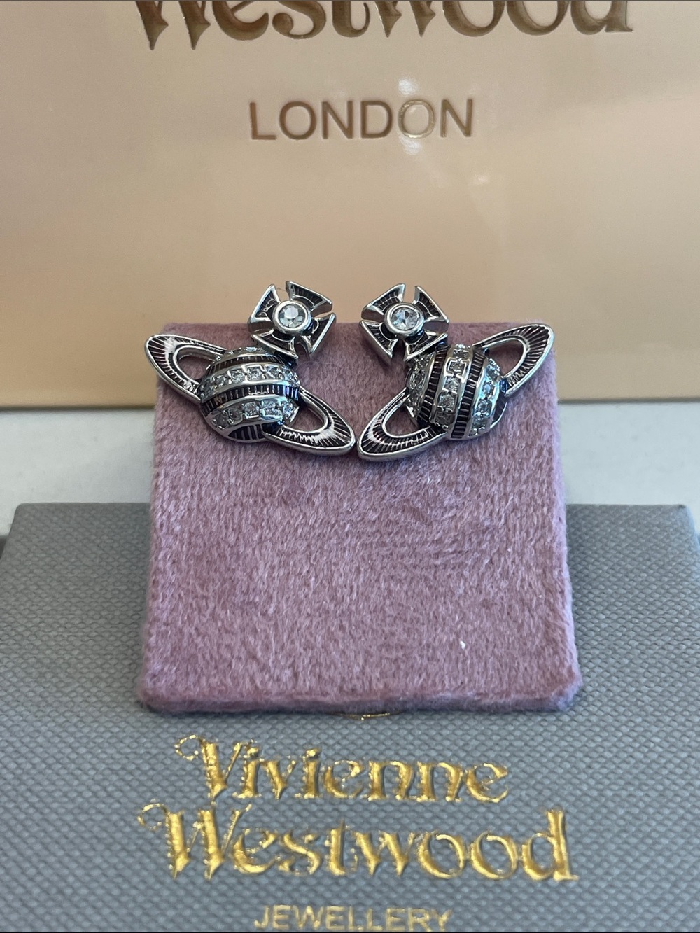 Vivienne Westwood Silver Orb Stud Earrings